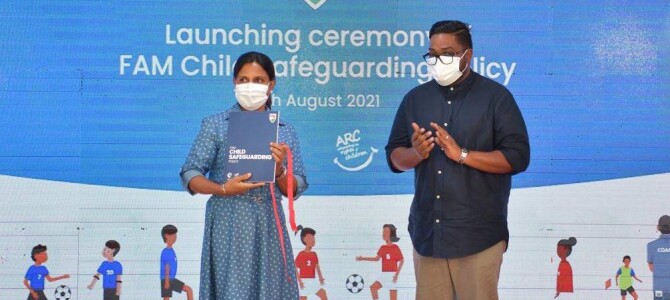 Football Association of Maldives (FAM) in partnership with Advocating the Rights of Children (ARC) launches “FAM Child Safeguarding Policy”
